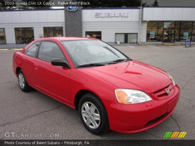 2003 Honda Civic LX Coupe in Rallye Red