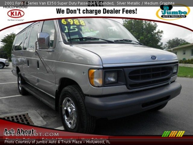 2001 Ford E Series Van E350 Super Duty Passenger Extended in Silver Metallic