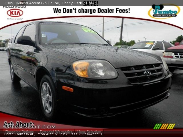 2005 Hyundai Accent GLS Coupe in Ebony Black