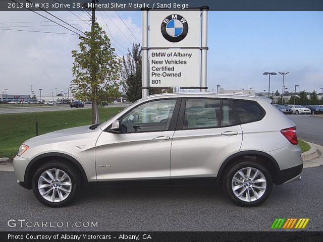 2013 BMW X3 xDrive 28i in Mineral Silver Metallic