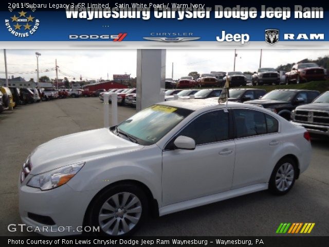 2011 Subaru Legacy 3.6R Limited in Satin White Pearl