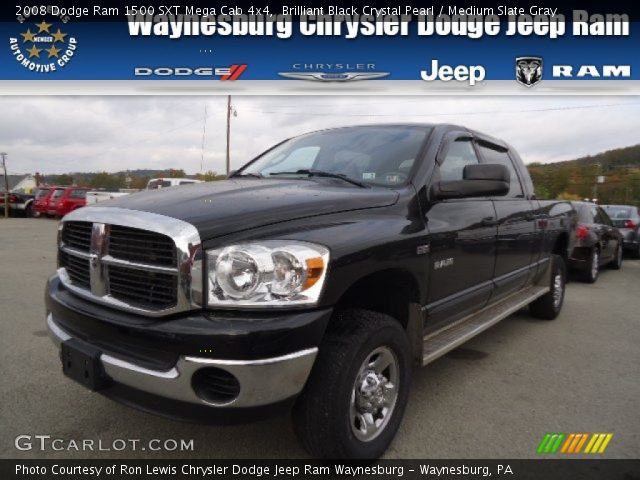 2008 Dodge Ram 1500 SXT Mega Cab 4x4 in Brilliant Black Crystal Pearl