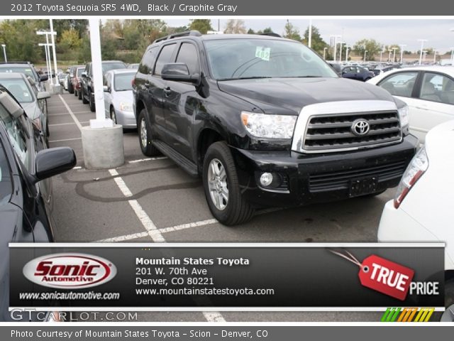 2012 Toyota Sequoia SR5 4WD in Black