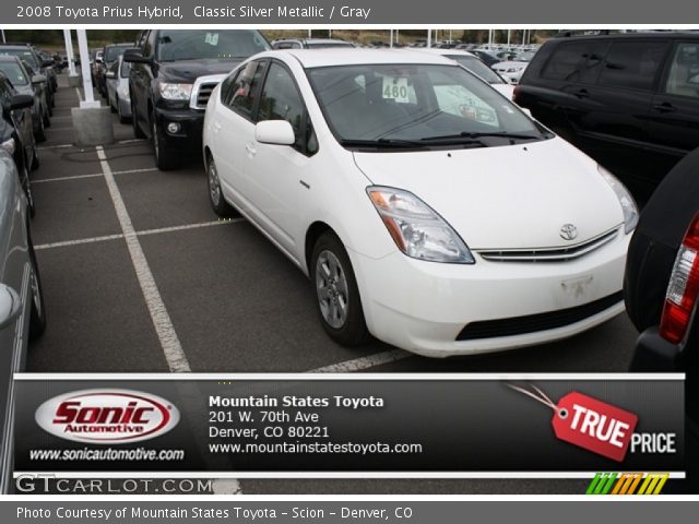 2008 Toyota Prius Hybrid in Classic Silver Metallic