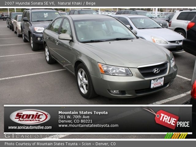 2007 Hyundai Sonata SE V6 in Natural Khaki