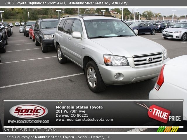 2006 Toyota Highlander Sport 4WD in Millenium Silver Metallic