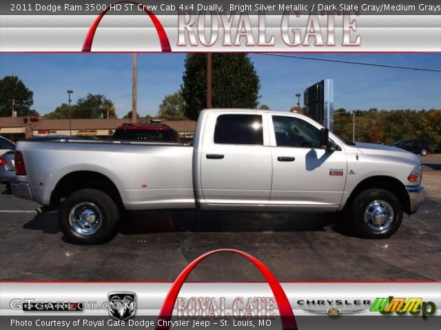 2011 Dodge Ram 3500 HD ST Crew Cab 4x4 Dually in Bright Silver Metallic