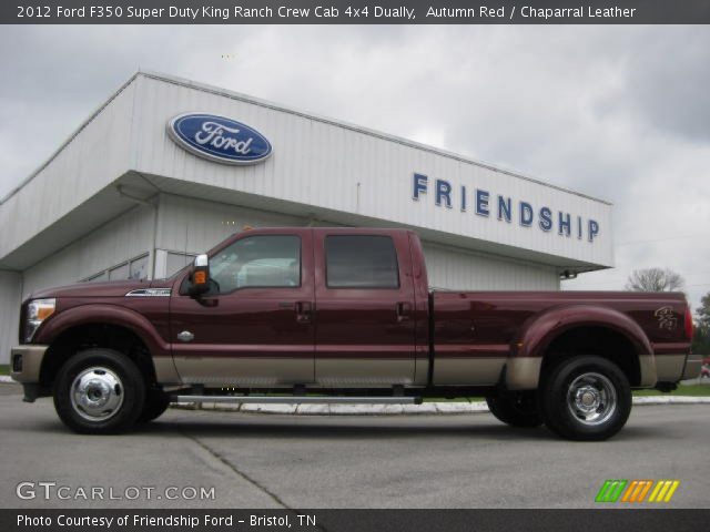 2012 Ford F350 Super Duty King Ranch Crew Cab 4x4 Dually in Autumn Red