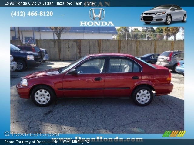 1998 Honda Civic LX Sedan in Inza Red Pearl