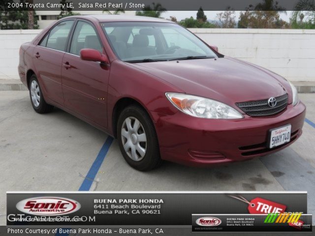 2004 Toyota Camry LE in Salsa Red Pearl