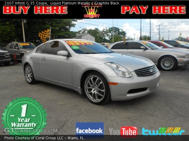 2007 Infiniti G 35 Coupe in Liquid Platinum Metallic