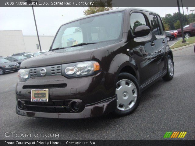 Scarlet Red 2009 Nissan Cube 1 8 S Light Gray Interior