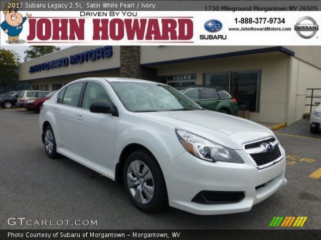 2013 Subaru Legacy 2.5i in Satin White Pearl
