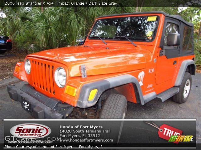 2006 Jeep Wrangler X 4x4 in Impact Orange