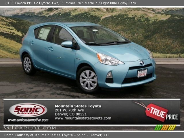 2012 Toyota Prius c Hybrid Two in Summer Rain Metallic