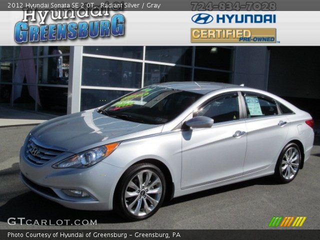 2012 Hyundai Sonata SE 2.0T in Radiant Silver