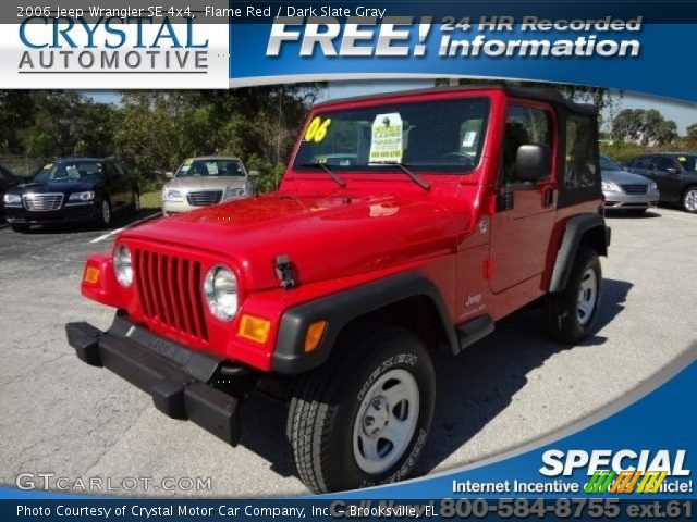 2006 Jeep Wrangler SE 4x4 in Flame Red