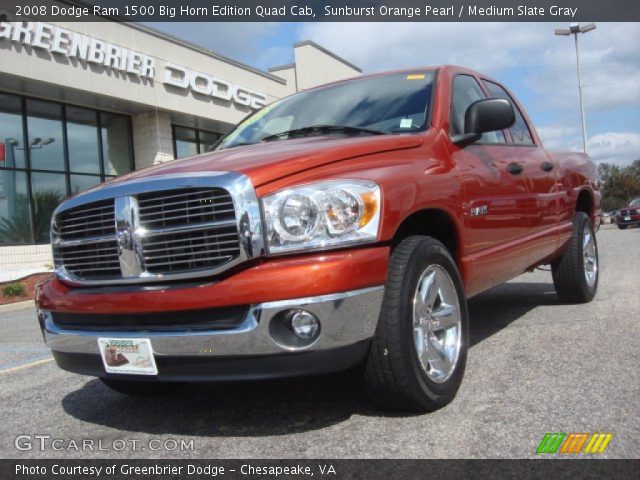 2008 Dodge Ram 1500 Big Horn Edition Quad Cab in Sunburst Orange Pearl