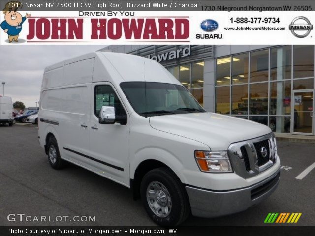 2012 Nissan NV 2500 HD SV High Roof in Blizzard White