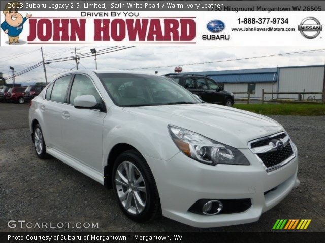 2013 Subaru Legacy 2.5i Limited in Satin White Pearl