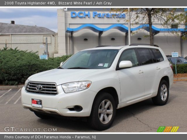 2008 Toyota Highlander 4WD in Blizzard White Pearl