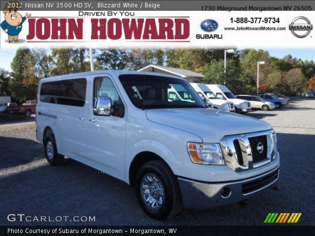 2012 Nissan NV 3500 HD SV in Blizzard White