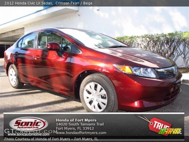 2012 Honda Civic LX Sedan in Crimson Pearl