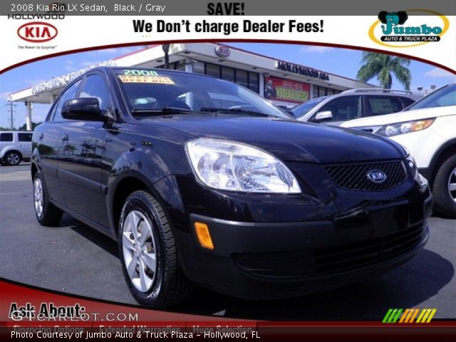 2008 Kia Rio LX Sedan in Black