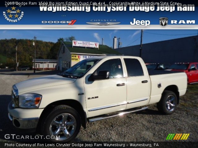 2008 Dodge Ram 1500 Big Horn Edition Quad Cab 4x4 in Cool Vanilla White