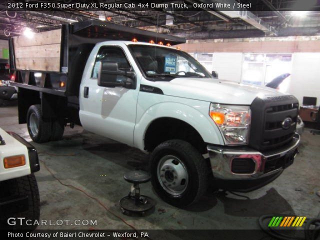 2012 Ford F350 Super Duty XL Regular Cab 4x4 Dump Truck in Oxford White