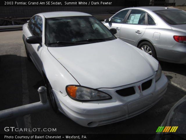 2003 Pontiac Grand Am SE Sedan in Summit White