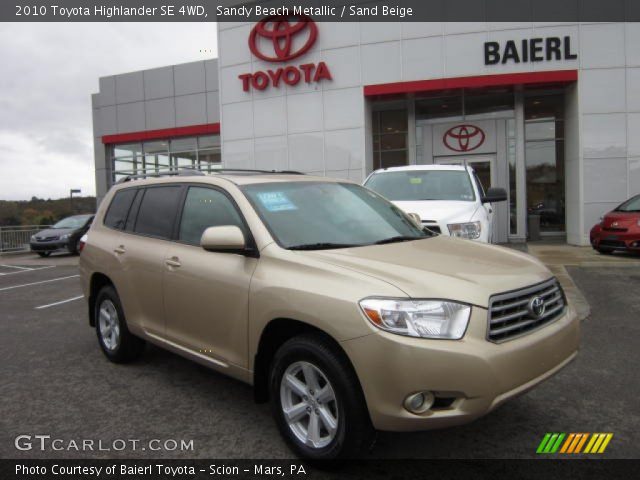 2010 Toyota Highlander SE 4WD in Sandy Beach Metallic