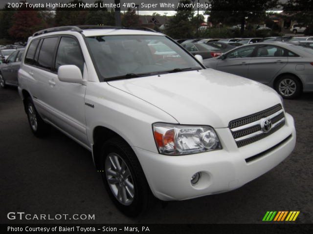 2007 Toyota Highlander Hybrid Limited 4WD in Super White