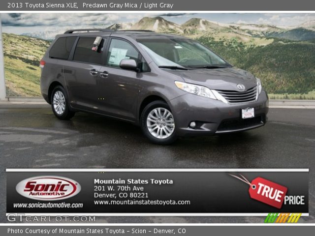 2013 Toyota Sienna XLE in Predawn Gray Mica