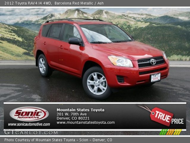 2012 Toyota RAV4 I4 4WD in Barcelona Red Metallic