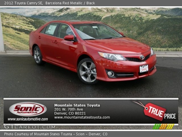 2012 Toyota Camry SE in Barcelona Red Metallic