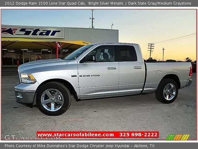 2012 Dodge Ram 1500 Lone Star Quad Cab in Bright Silver Metallic