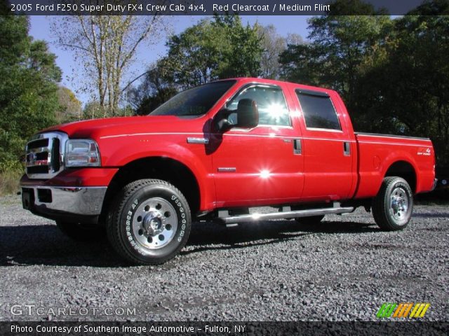 2005 Ford F250 Super Duty FX4 Crew Cab 4x4 in Red Clearcoat