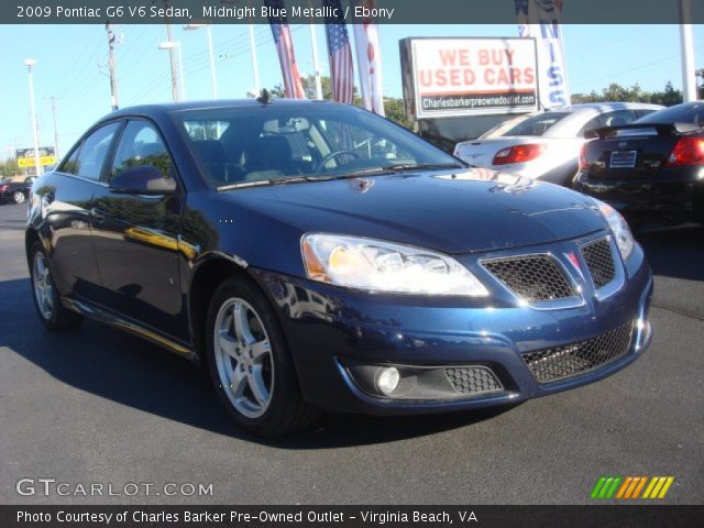 2009 Pontiac G6 V6 Sedan in Midnight Blue Metallic