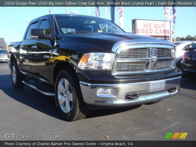 2009 Dodge Ram 1500 Big Horn Edition Crew Cab 4x4 in Brilliant Black Crystal Pearl
