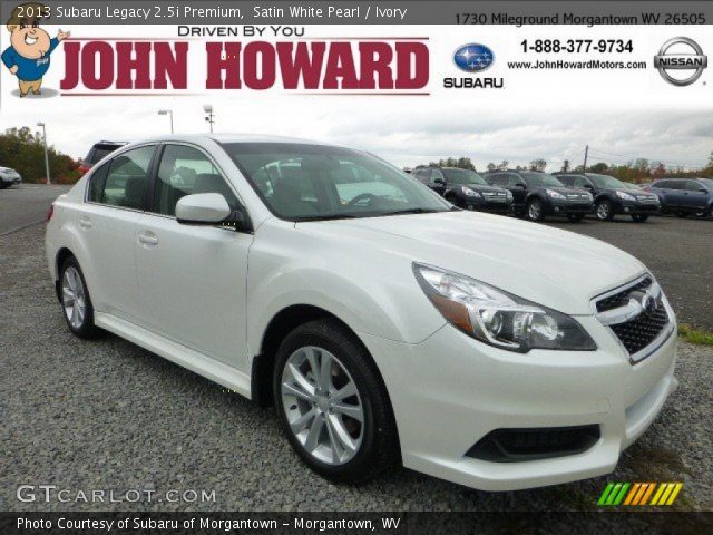 2013 Subaru Legacy 2.5i Premium in Satin White Pearl