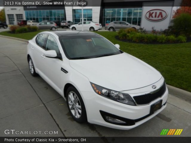 2013 Kia Optima EX in Snow White Pearl