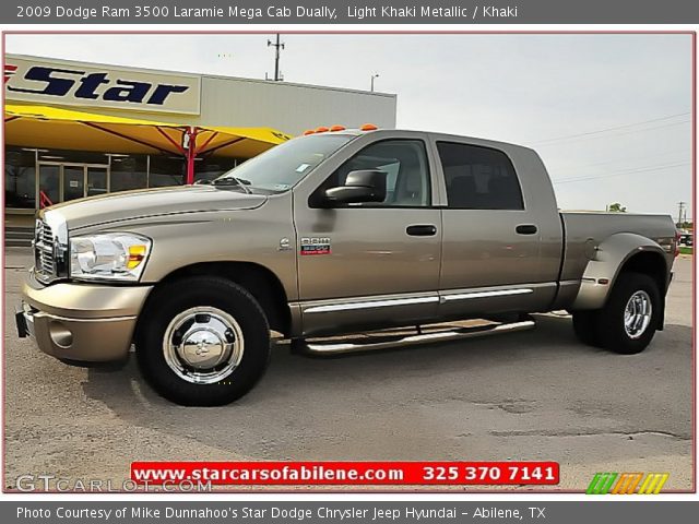 2009 Dodge Ram 3500 Laramie Mega Cab Dually in Light Khaki Metallic