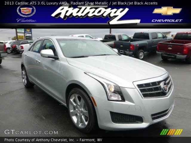 2013 Cadillac ATS 3.6L Luxury AWD in Radiant Silver Metallic