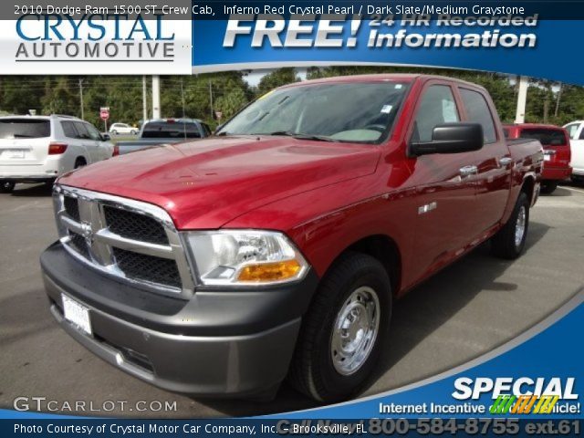 2010 Dodge Ram 1500 ST Crew Cab in Inferno Red Crystal Pearl