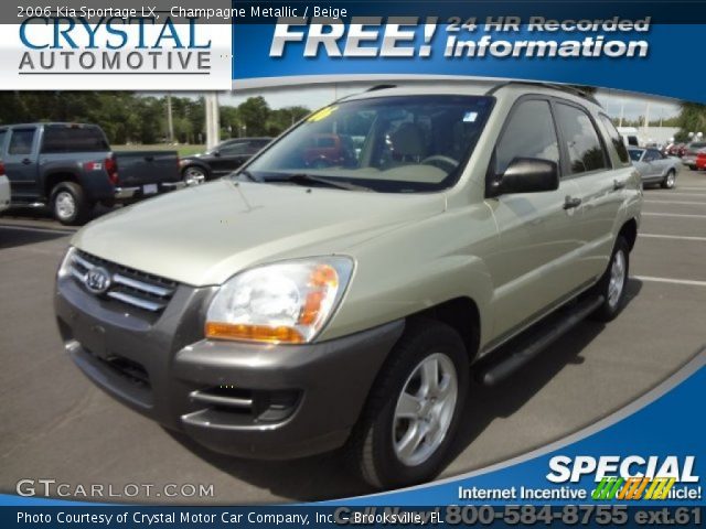 2006 Kia Sportage LX in Champagne Metallic