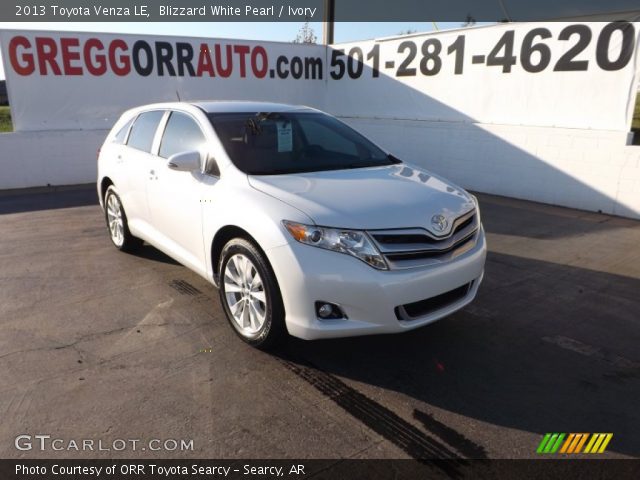 2013 Toyota Venza LE in Blizzard White Pearl