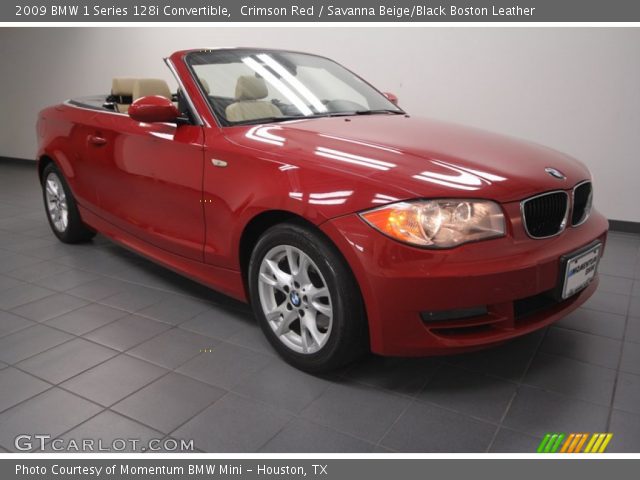 2009 BMW 1 Series 128i Convertible in Crimson Red