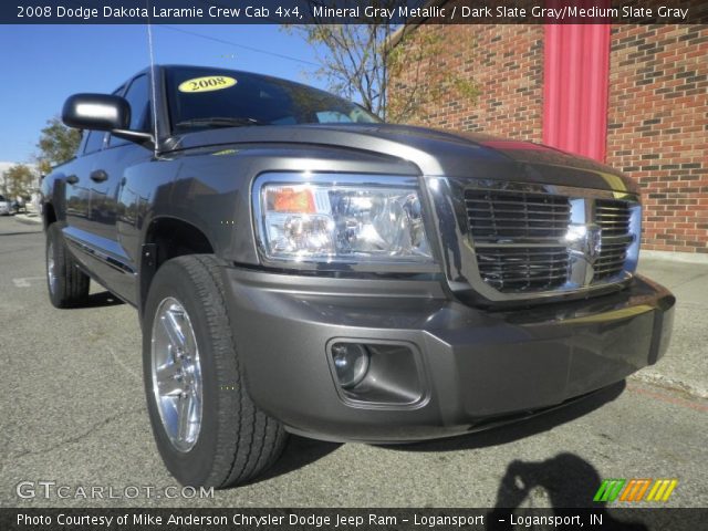 2008 Dodge Dakota Laramie Crew Cab 4x4 in Mineral Gray Metallic