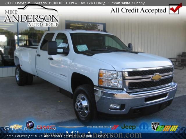 2013 Chevrolet Silverado 3500HD LT Crew Cab 4x4 Dually in Summit White
